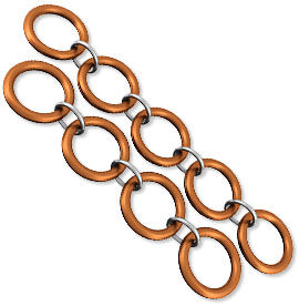 Linked jump rings